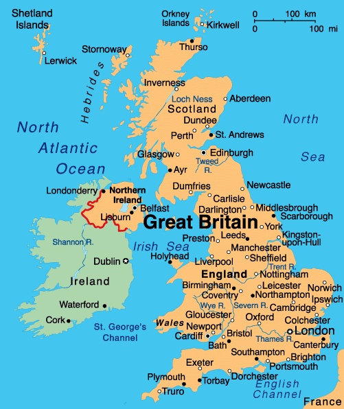 Ireland Map UK