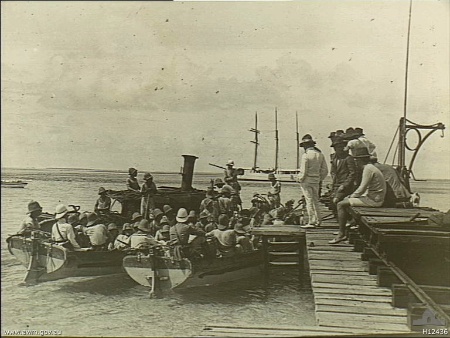 Germans Landing at Cocos Islands