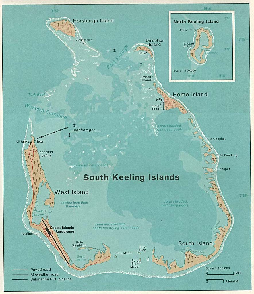 maps of Cocos Islands