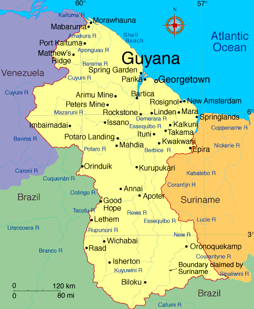 Guyana map