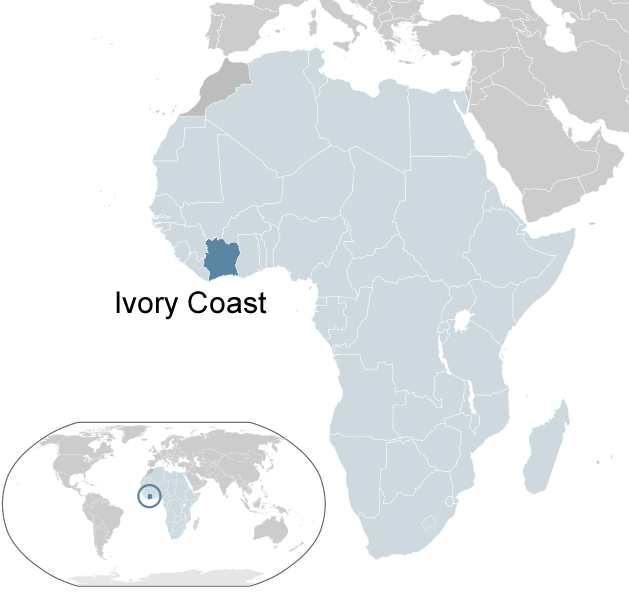 Where is Ivory Coast in the World