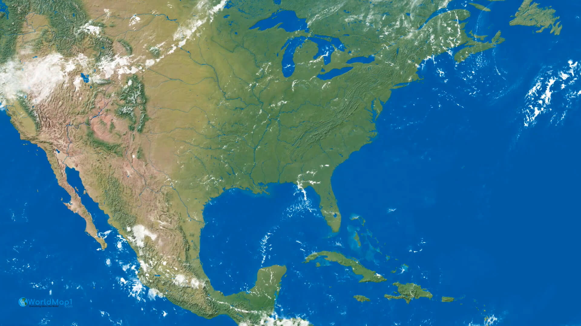 North America Satellite Image