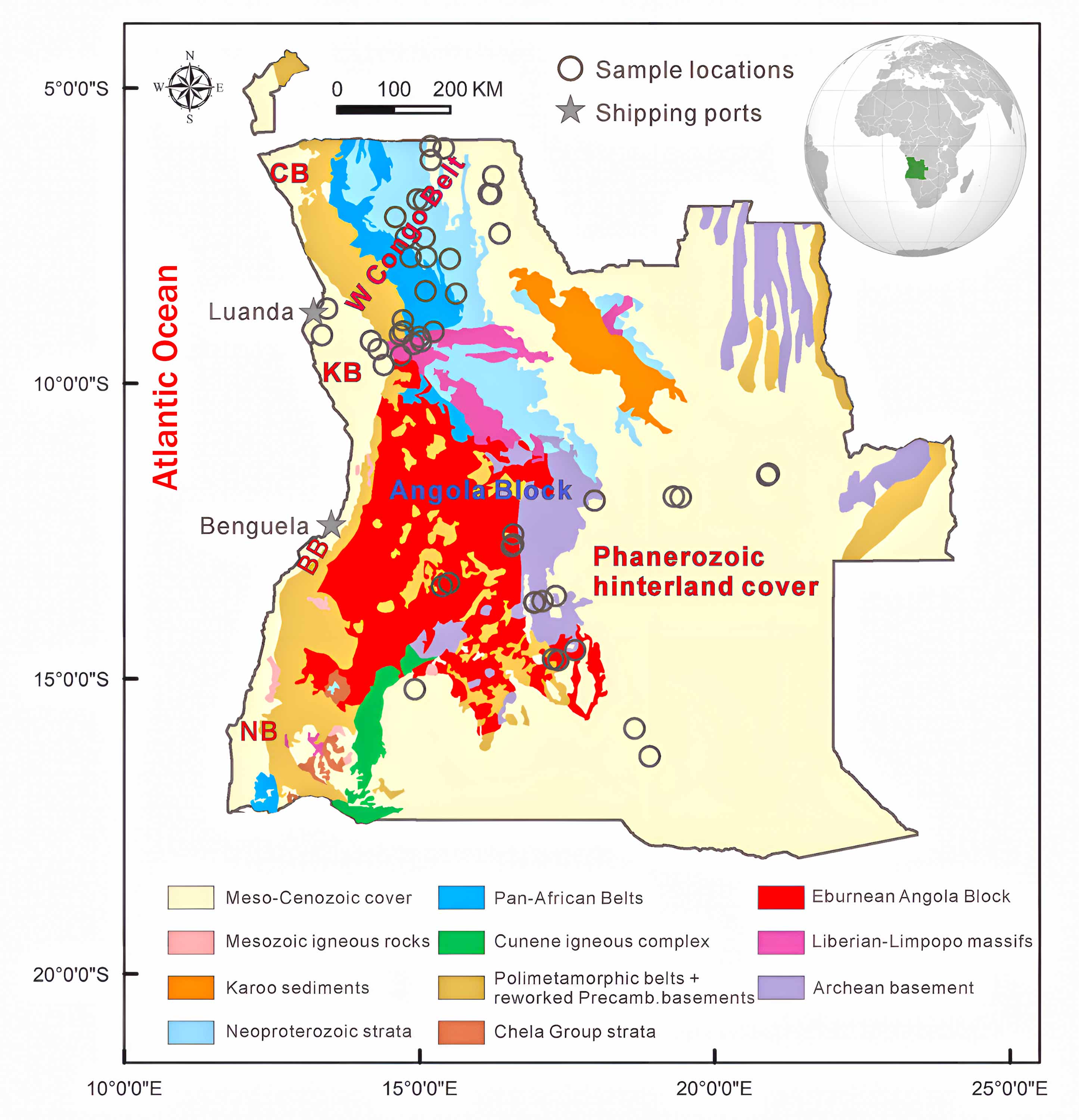 Angola Geological Map