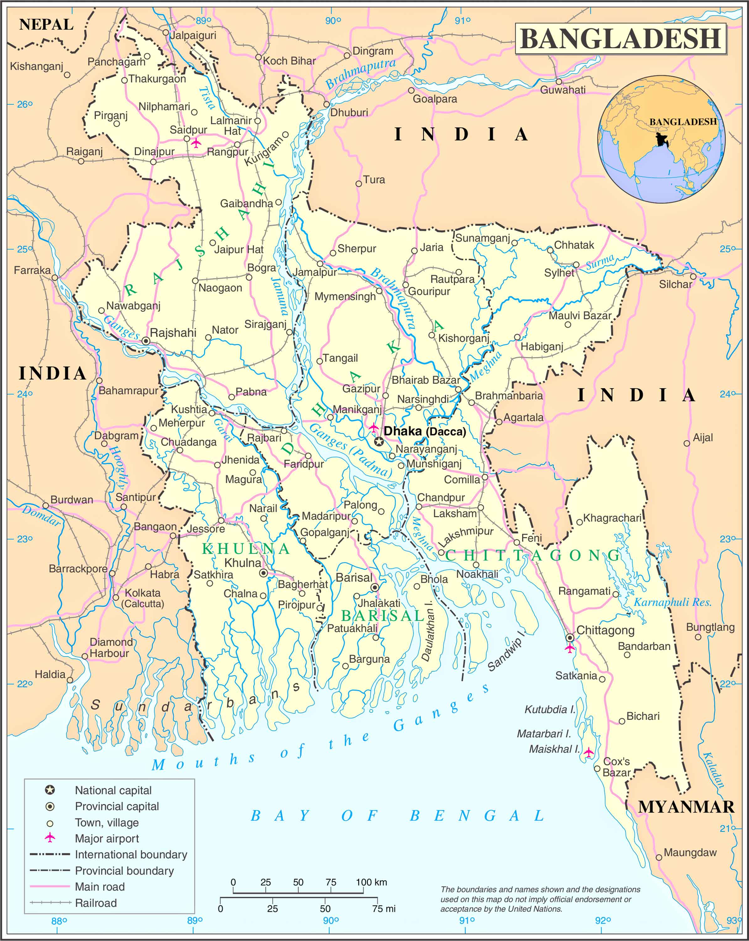 Bangladesh Political Map