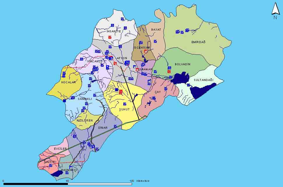 Emirdag Map, Afyon