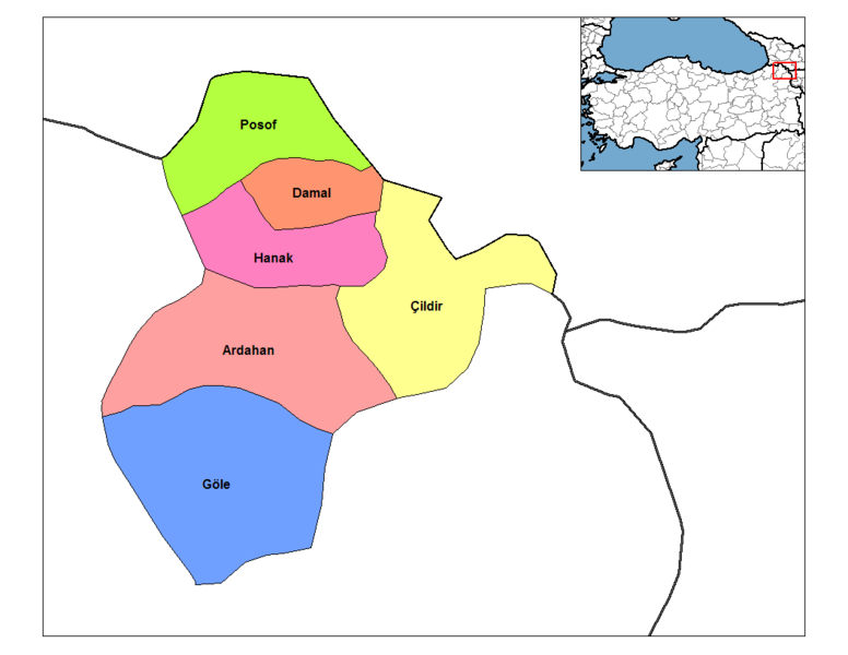 Posof Map, Ardahan