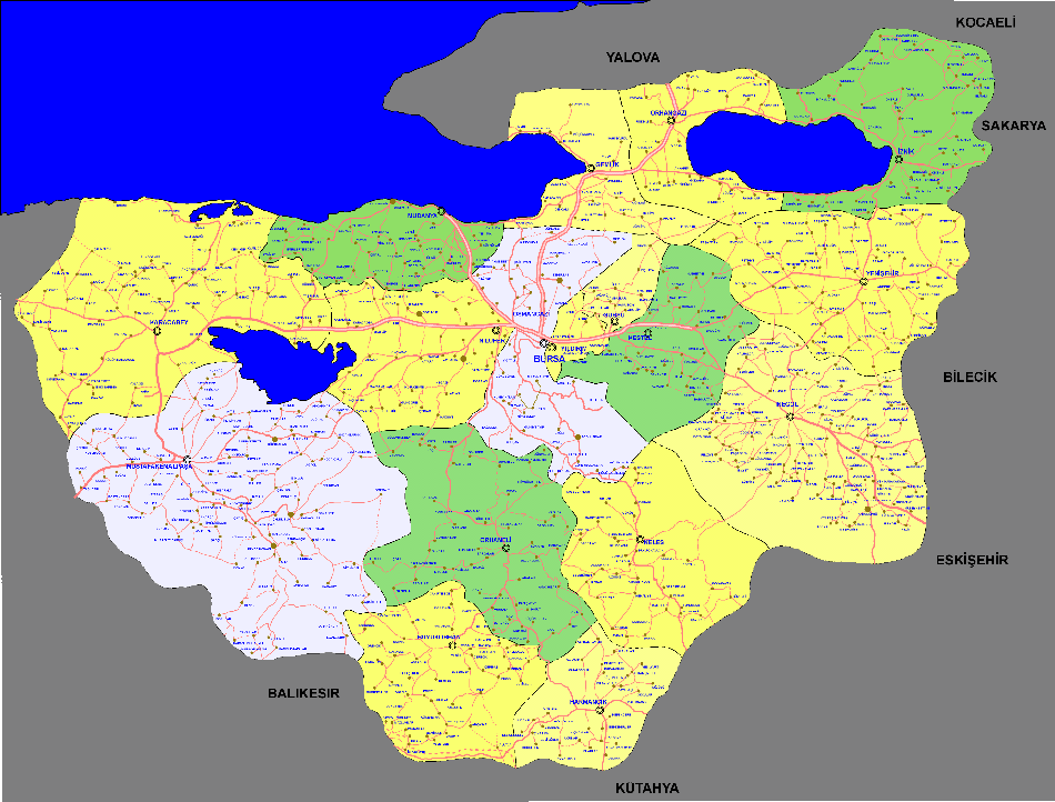 Gemlik Map, Bursa