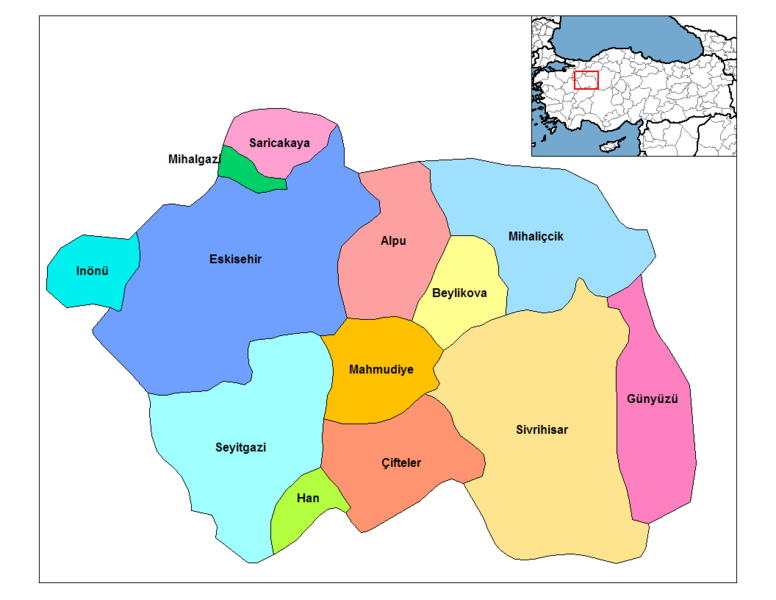 Beylikova Map, Eskisehir