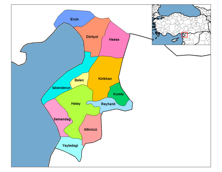 Hassa Map, Hatay
