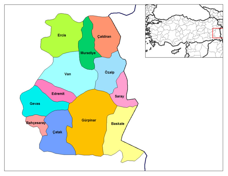 Muradiye Map, Van