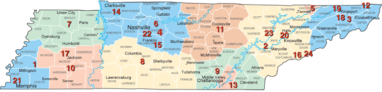 Tennessee Map 