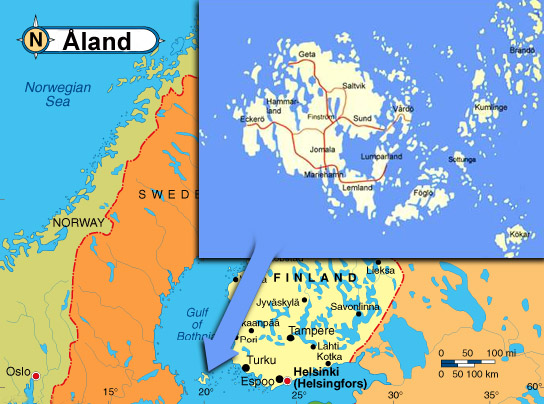 Aland Islands map