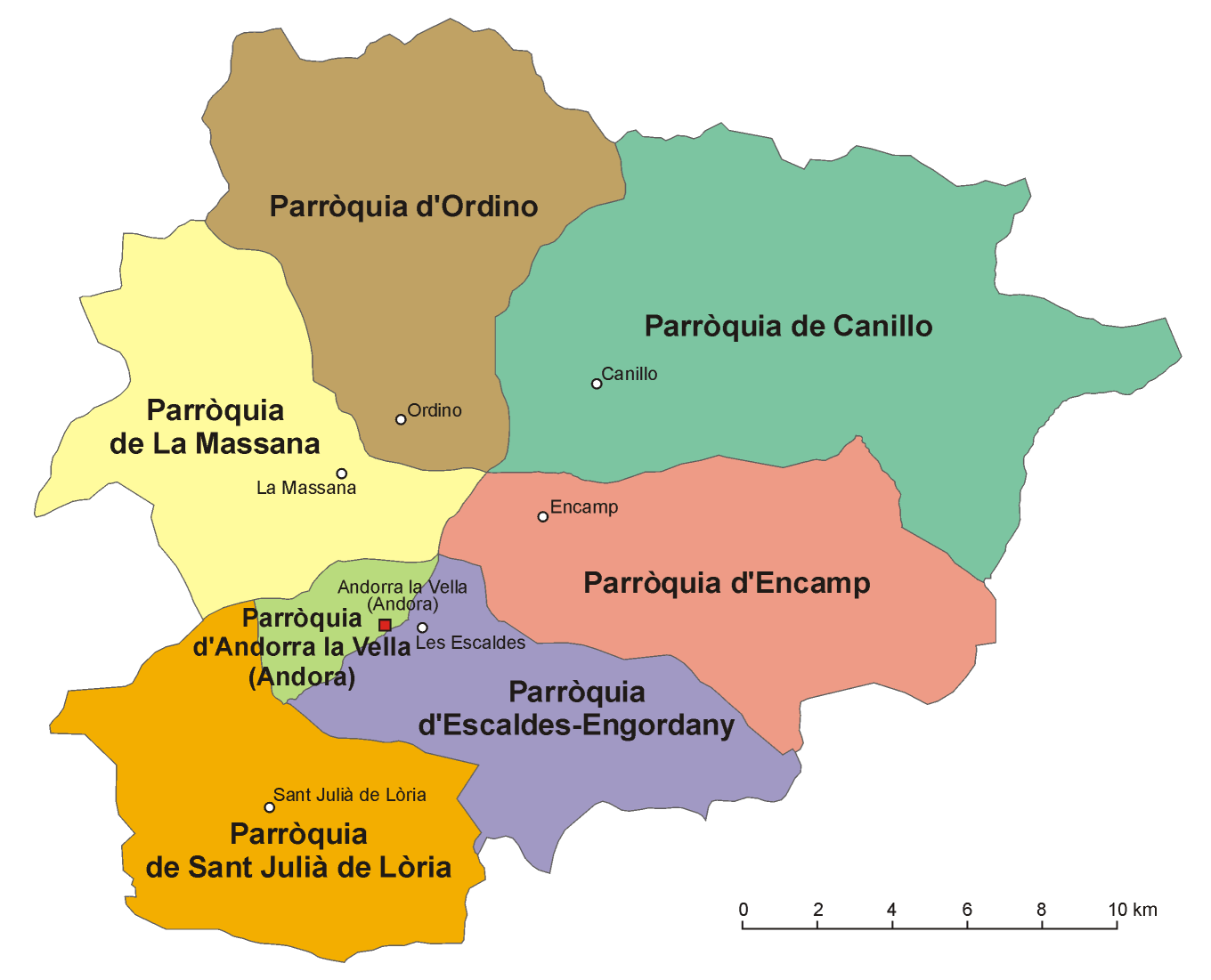 andorra seven parishes map