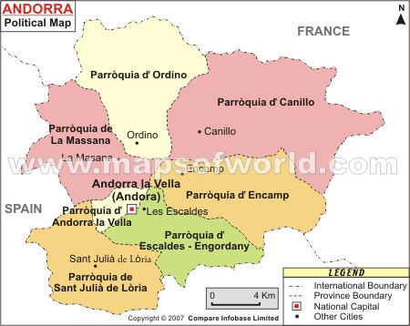 political map of andorra