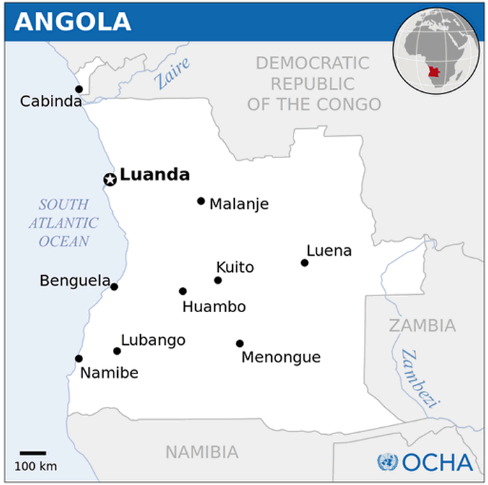 angola location map