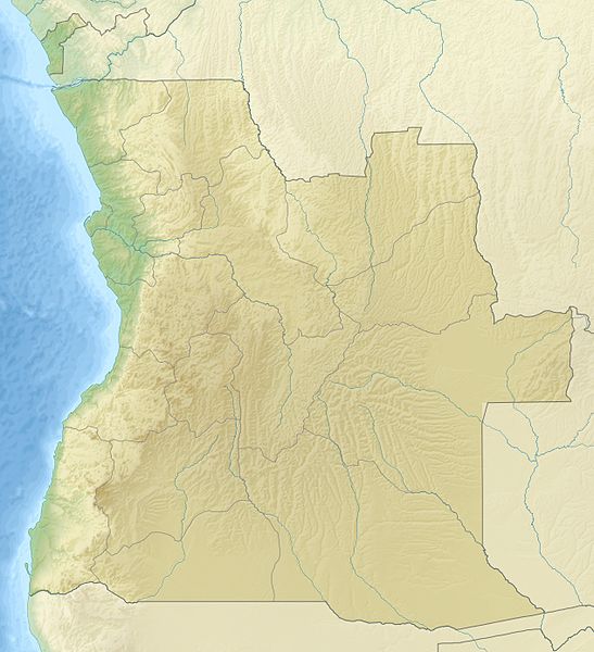 angola relief map