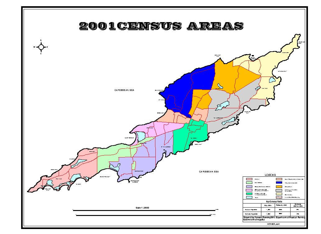 Anguilla Population Map 2001