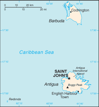 antigua barbuda cities map 2005