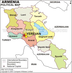 armenia map regions