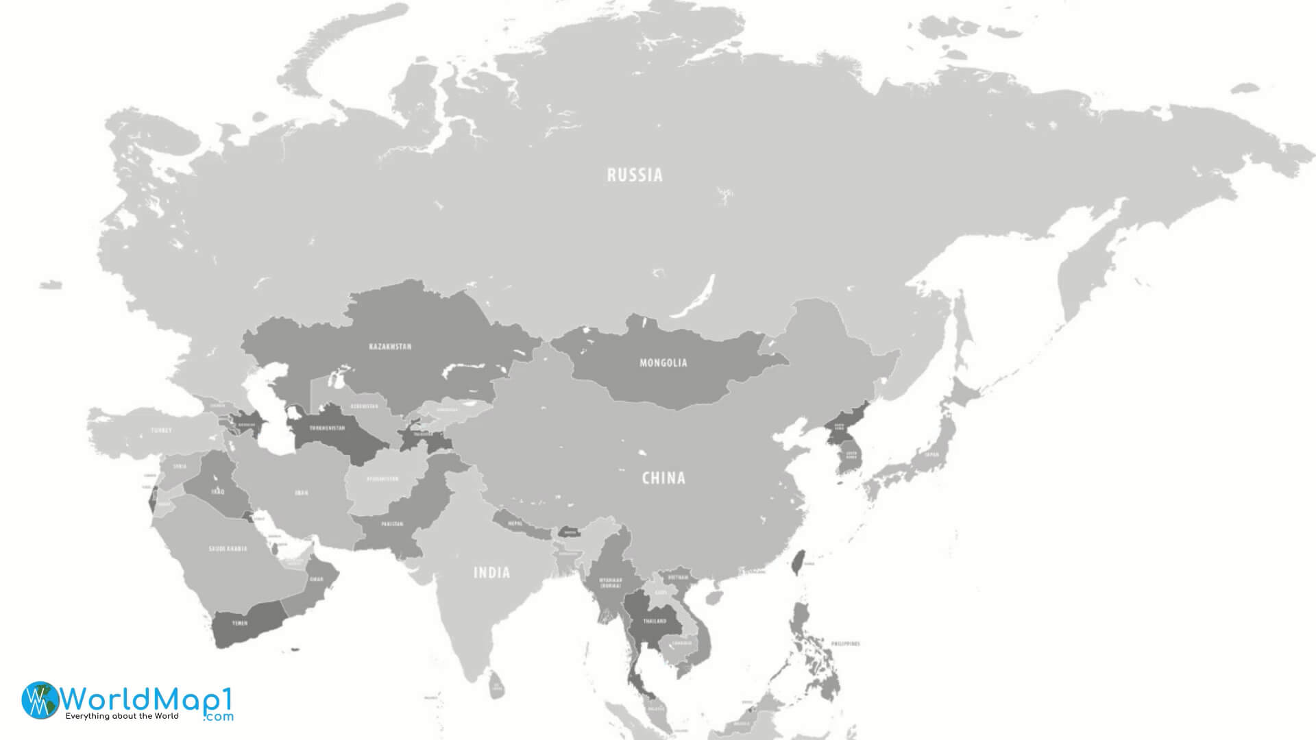 Asian Countries Maps, Satellite Images from Space 5