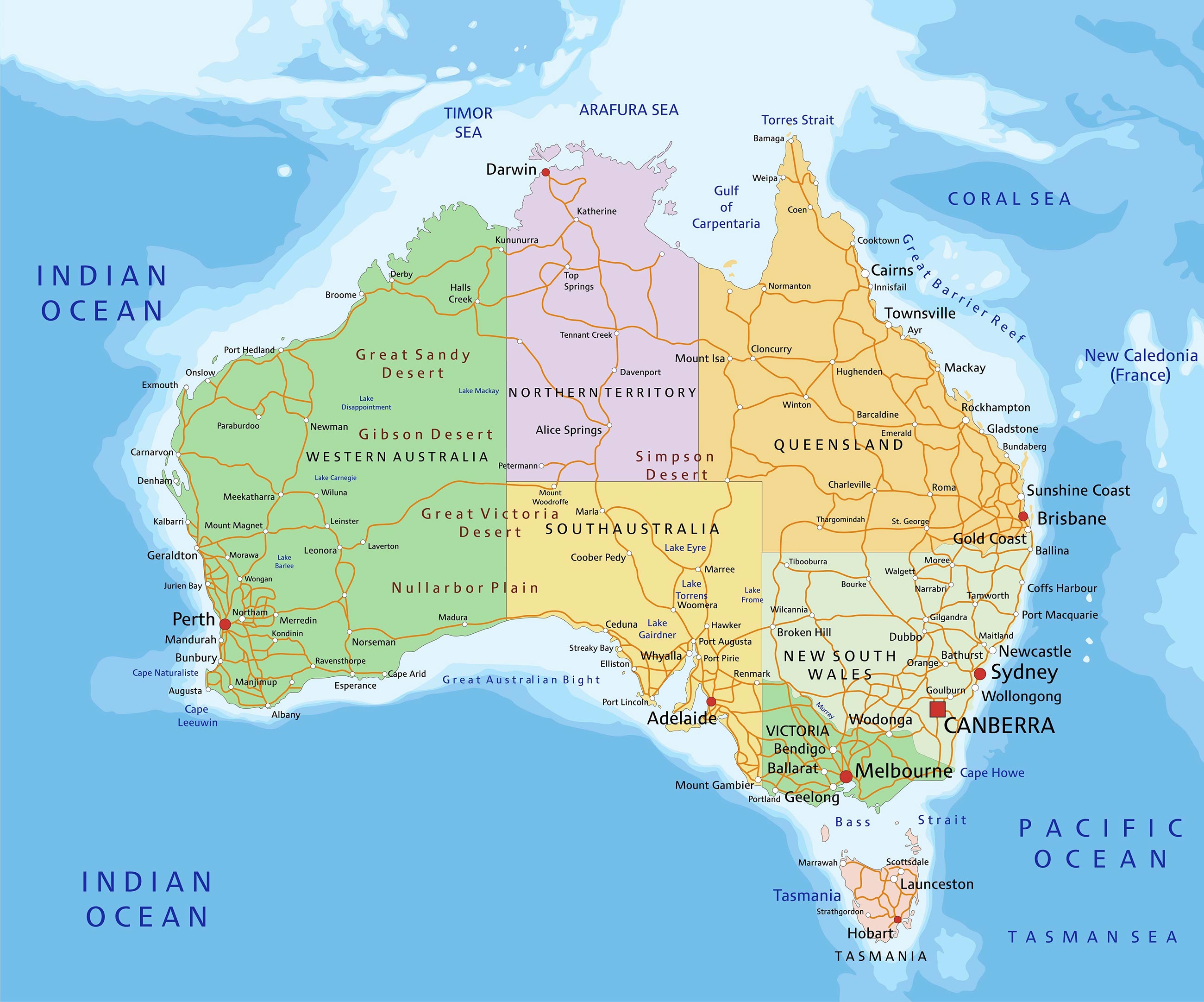 Australia Political Map