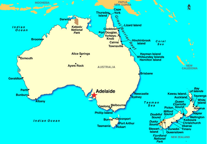 Adelaide australia map