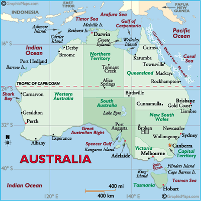 australia map Albury