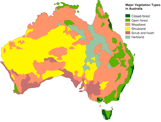 australia forest map