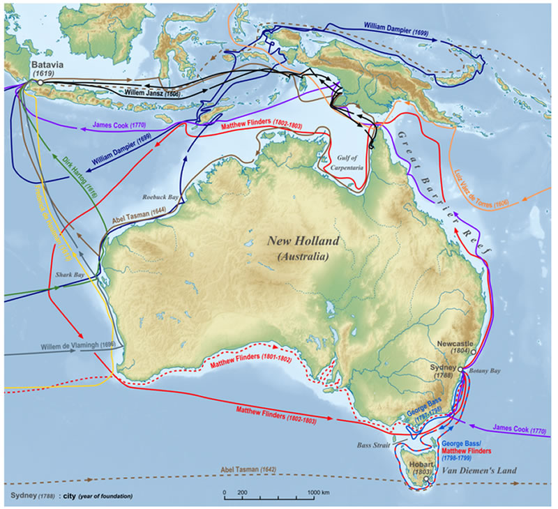 australia map 1813