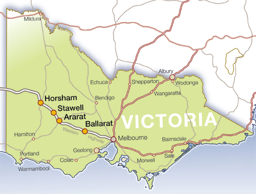 Ballarat area map
