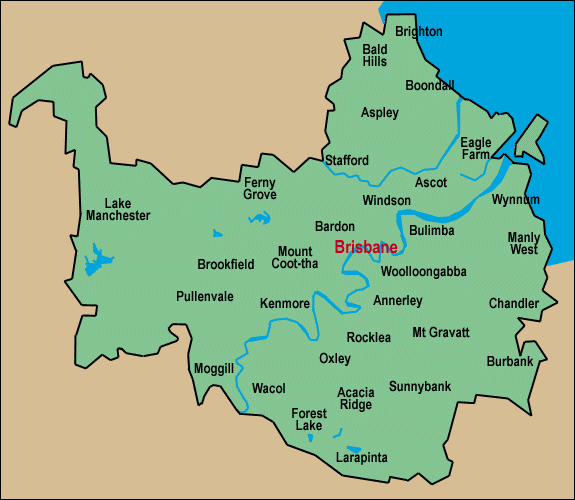brisbane regions map