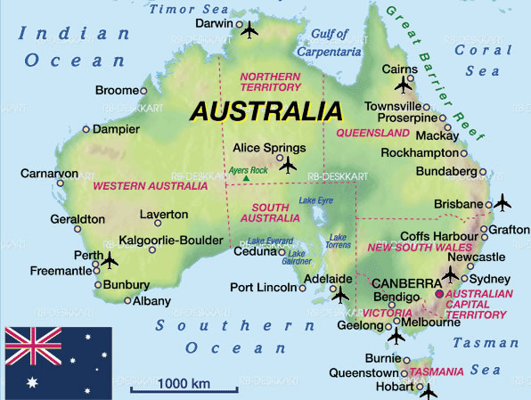 australia map Darwin