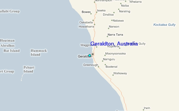 Geraldton Australia map