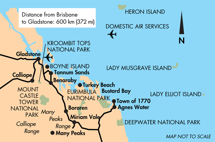 Gladstone brisbane map