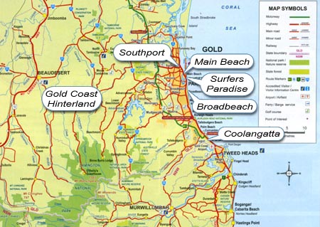 gold coast regions map