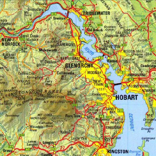 hobart region map