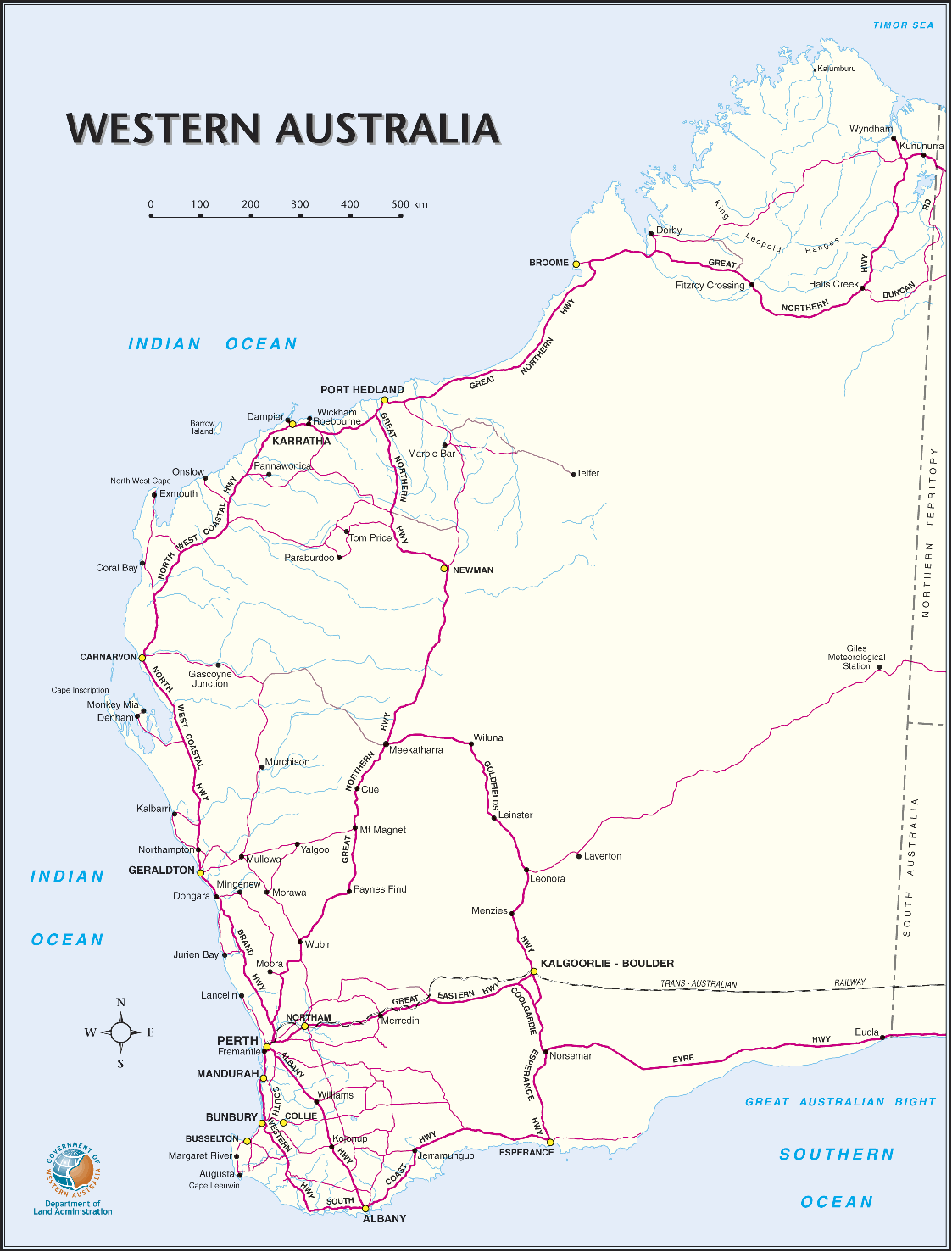 Karratha area map