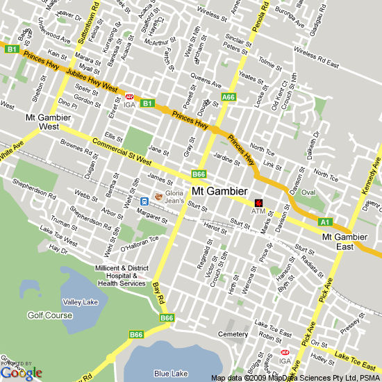 Mount Gambier map