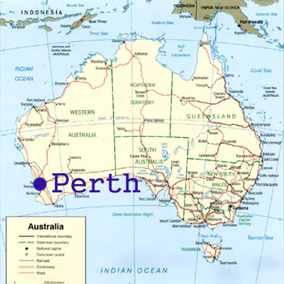 perth australia map
