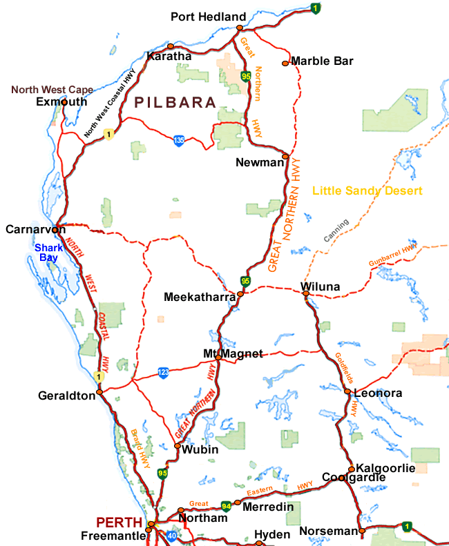 Port Hedland road map