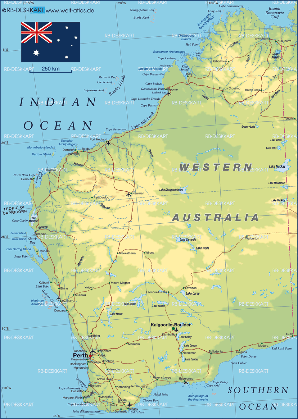 western australia map Port Hedland