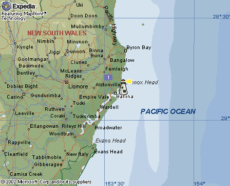 Richmond map australia coastline