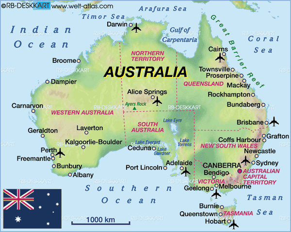 Australia Rockhampton map