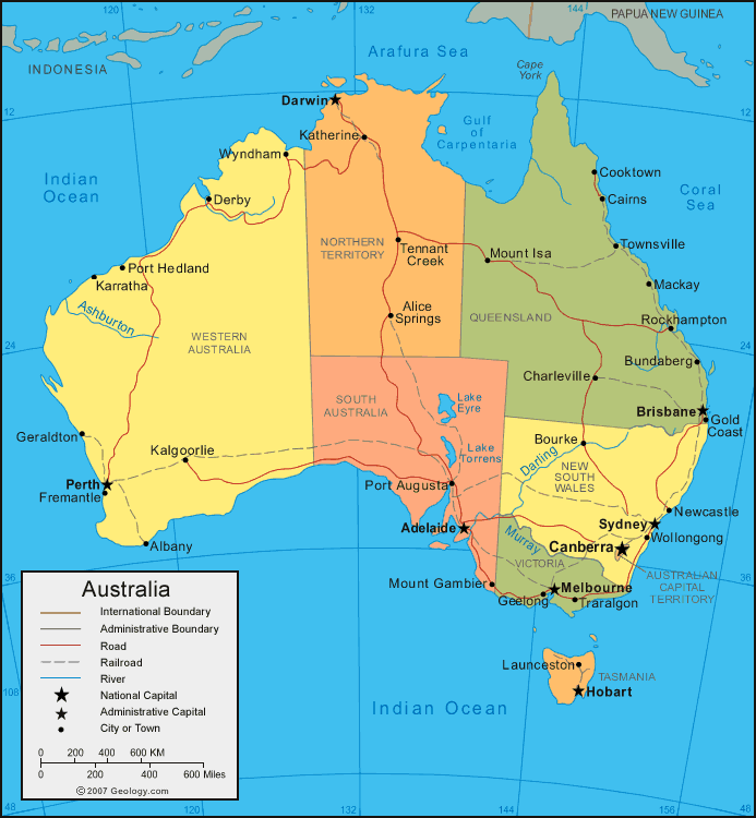 australia map Rockhampton