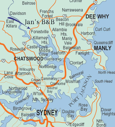 sydney region map