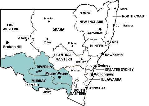 map of Wagga Wagga