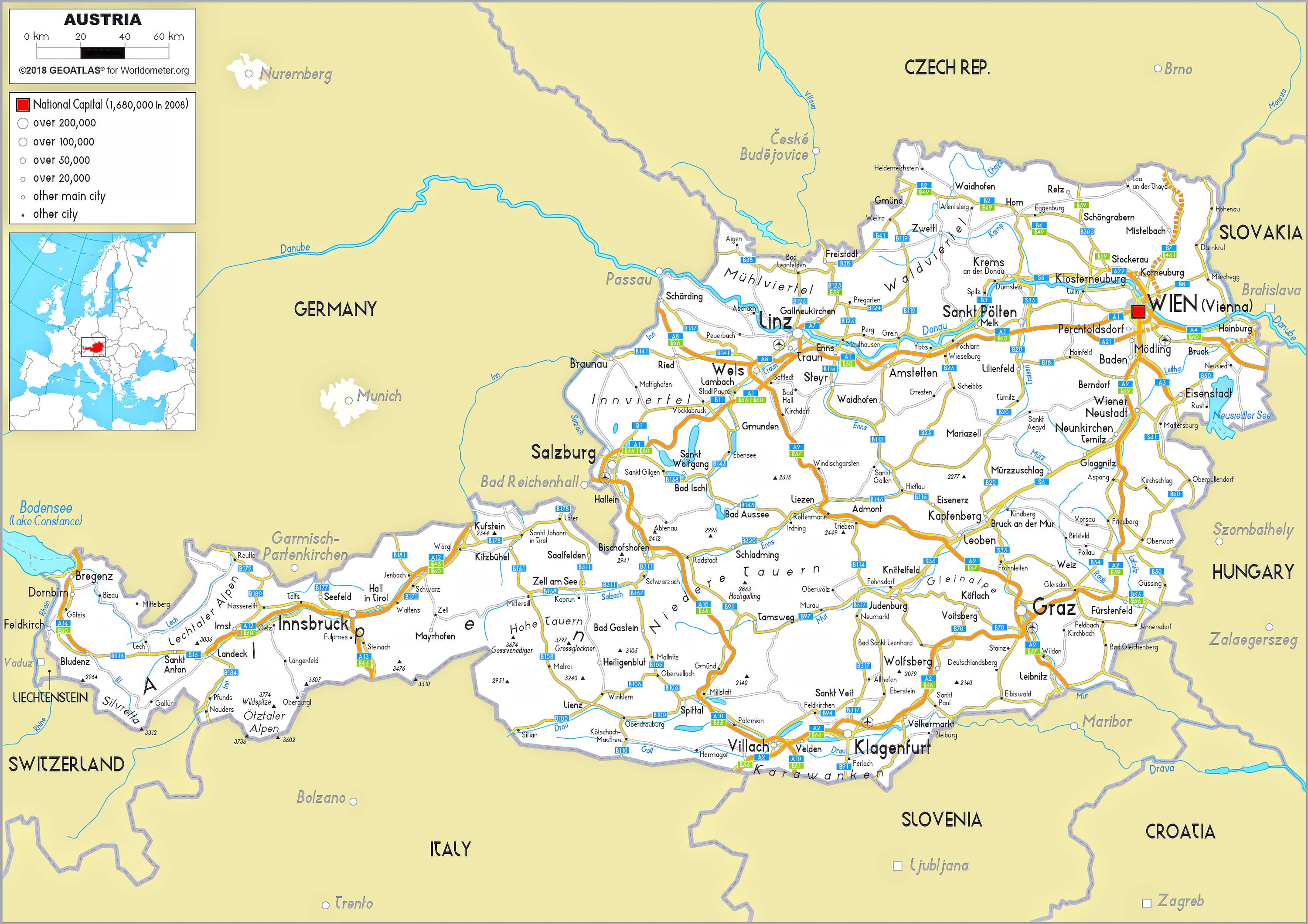 Austria Road Map