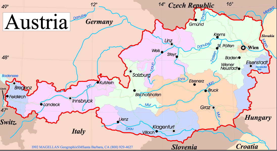 austria map