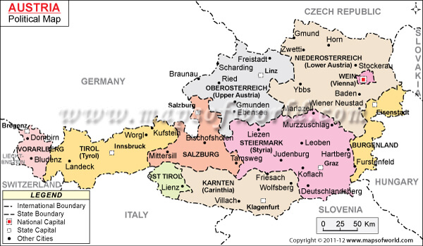 Austria Political Map