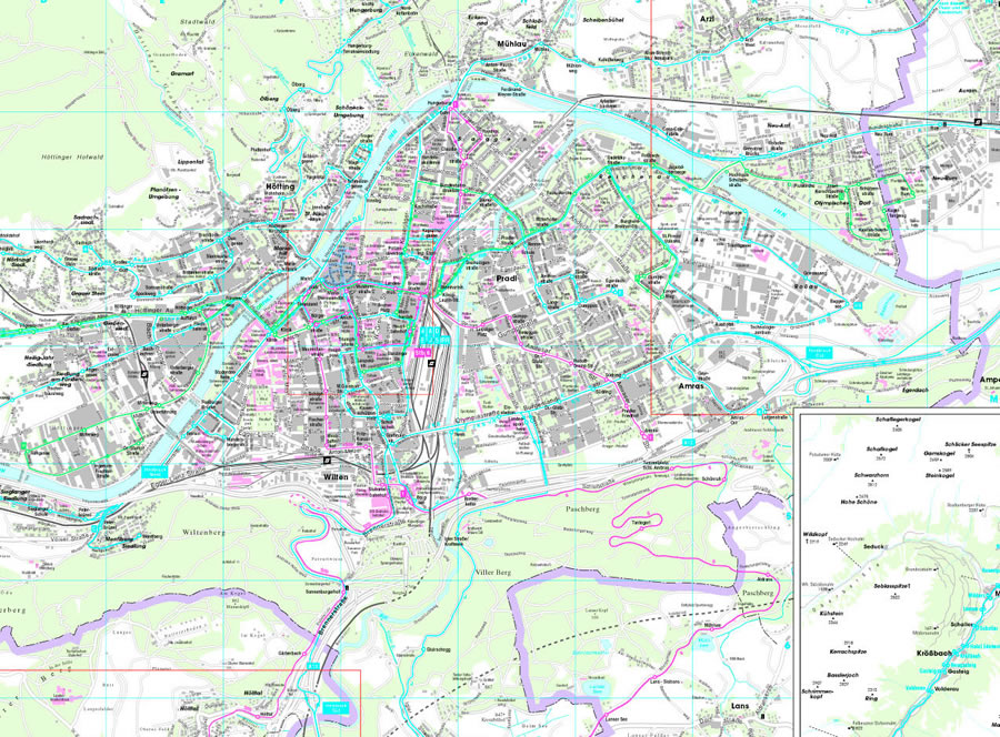 Innsbruck city map